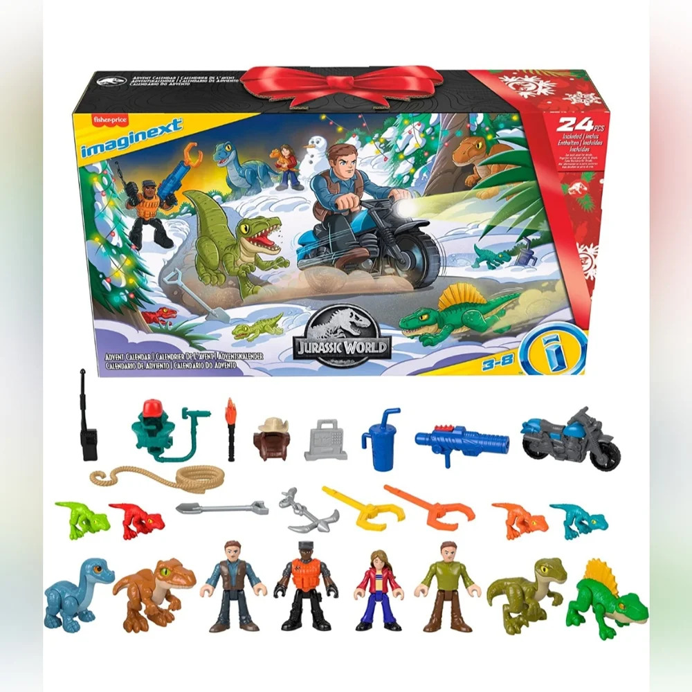 Imaginext Jurassic World Advent Calendar Fisher Price 24pcs NWT